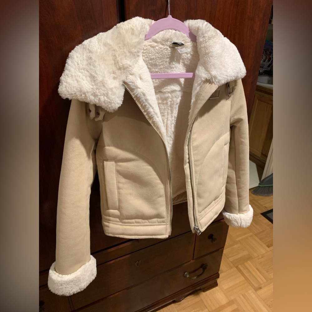 Cozy White Faux Fur Jacket